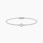 Kidult Bracciale infinity con diamante lab-grown